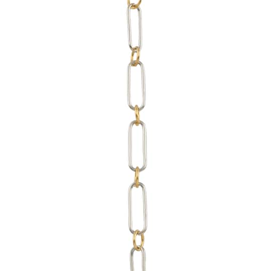 12 Pack: 36" Silver & Gold Paper Link Chain by Bead Landing™